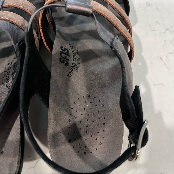 SAS Allegro Comfort Heels Santolina Size Brown Metallic 8 Narrow - Picture 9 of 12